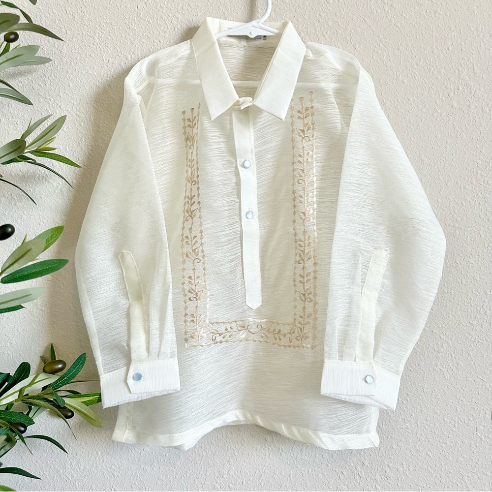 Elegant White Kids Shirt - Picture 5 of 15